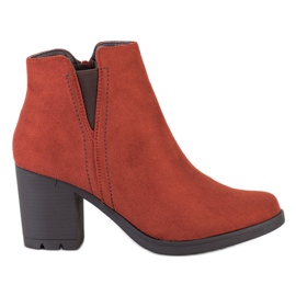 Daszyński Casual Booties On A Bar brown orange