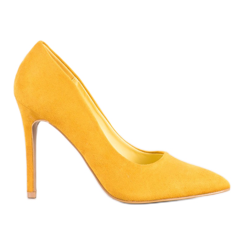 Renda Suede heels yellow