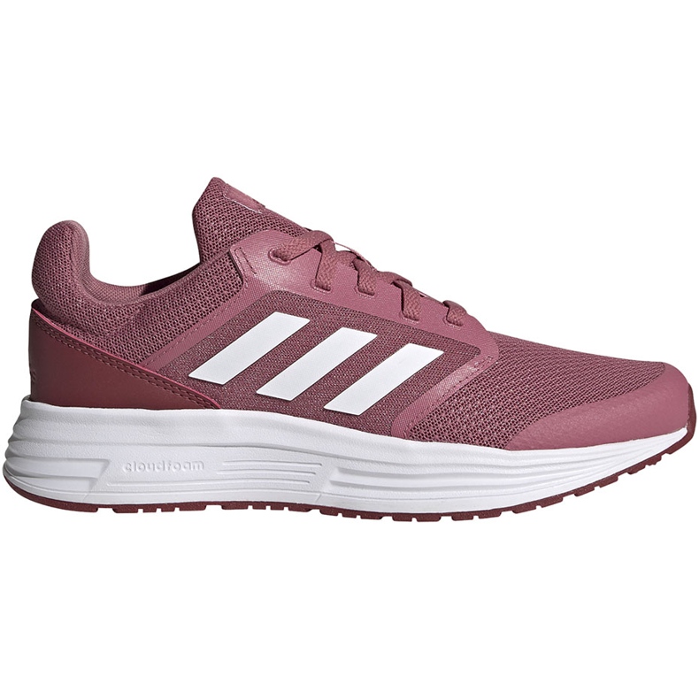 Women's running shoes adidas Galaxy 5 burgundy FW6124 white red