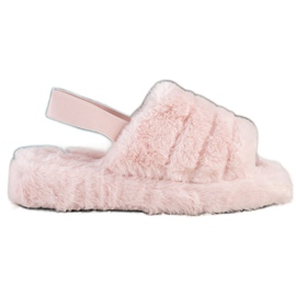 Seastar Warm Slippers With Fur pink Seastar Warm Slippers With Fur pink