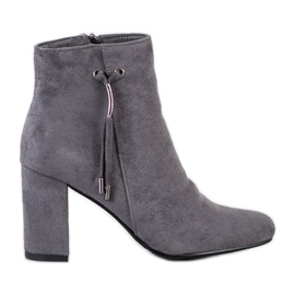 Goodin Gray boots with fringes grey