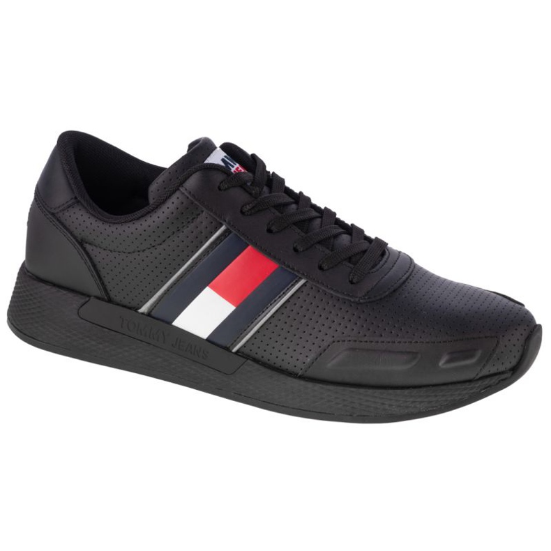 Tommy Hilfiger Flexi Perf Leather Runner M EM0EM00580-BDS shoes black