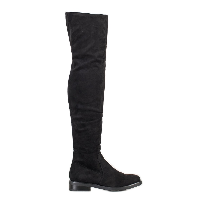 Kayla Suede thigh boots black