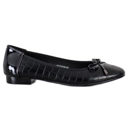 Goodin Black Snake Print Ballerina
