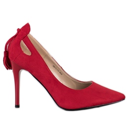 Goodin Stylish Stilettos With Fringes red Goodin Stylish Stilettos With Fringes red