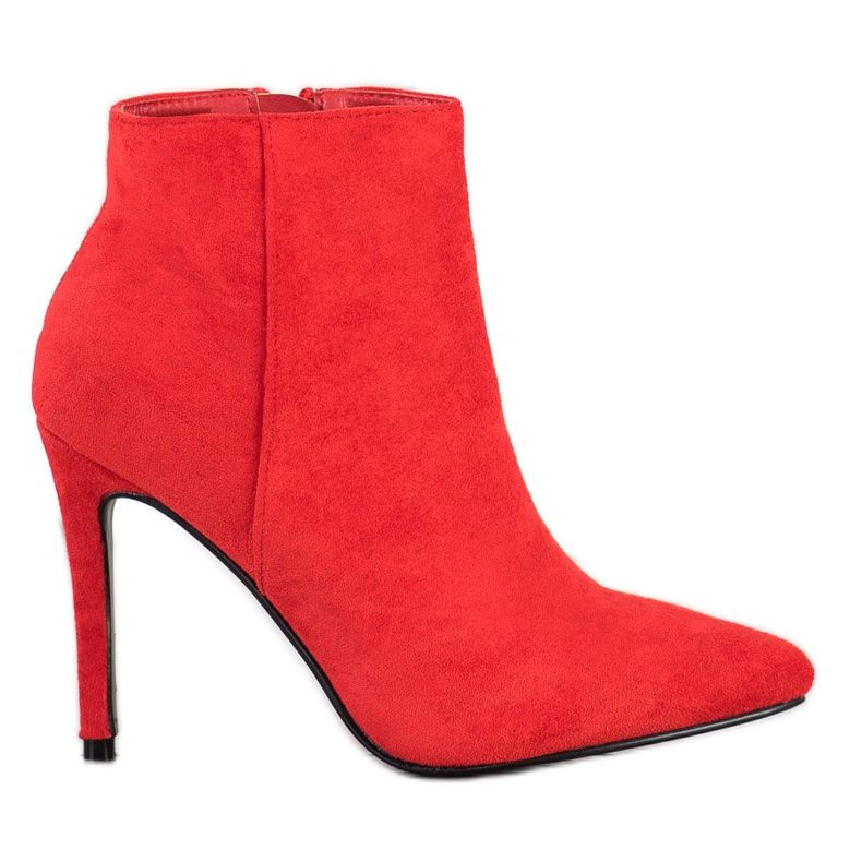 Small Swan Stylish boots on a high heel red