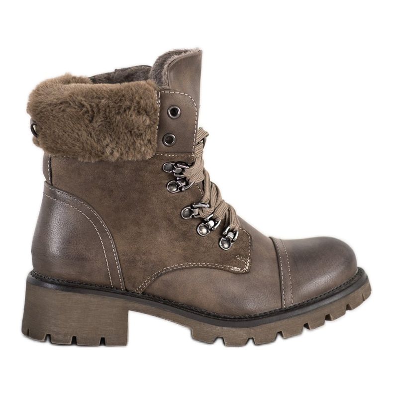 Super Mode Warm, tied boots grey