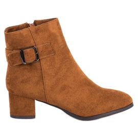 Sabatina Camel Boots With Buckle brown multicolored Sabatina Camel Boots With Buckle brown multicolored