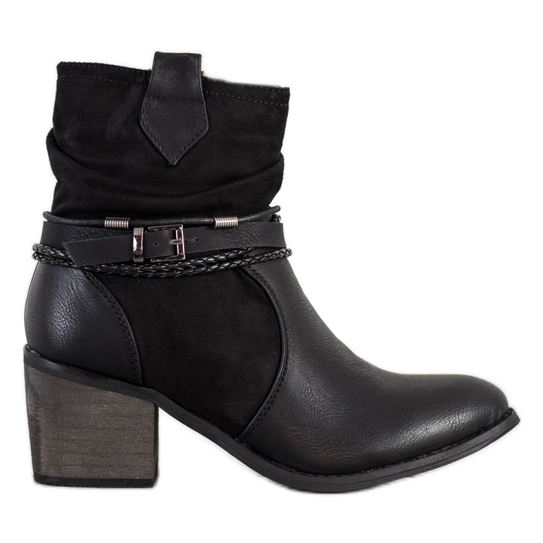 SHELOVET Boots With Decorative Stripes black