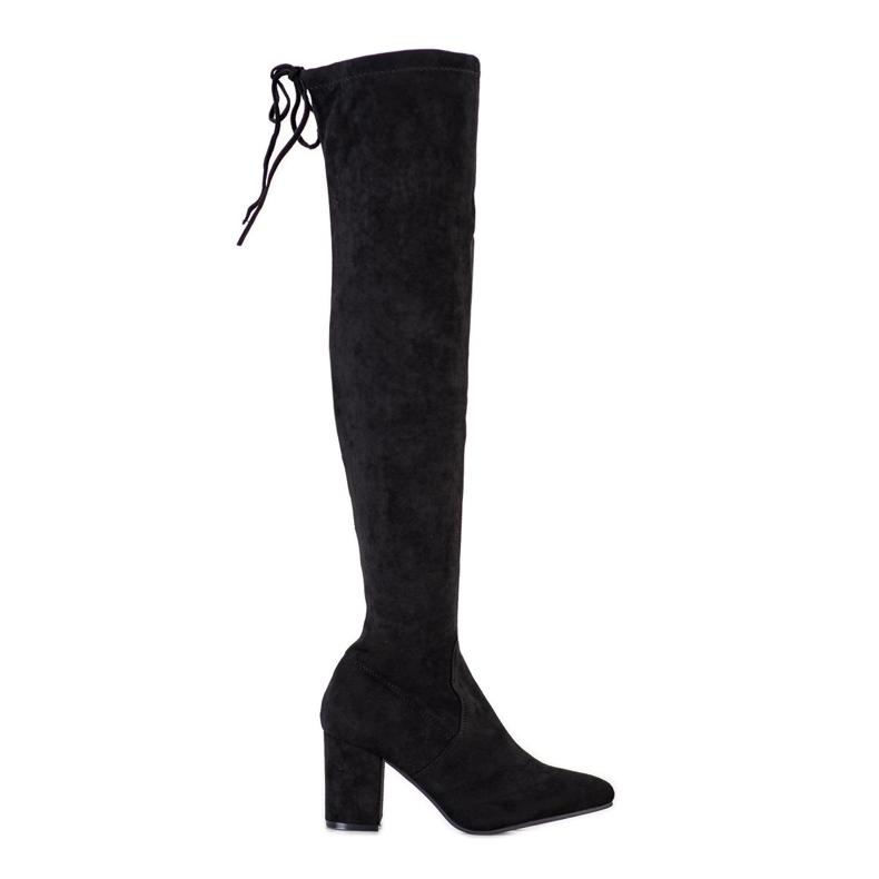 SHELOVET High-heeled thigh-high boots black SHELOVET High-heeled thigh-high boots black