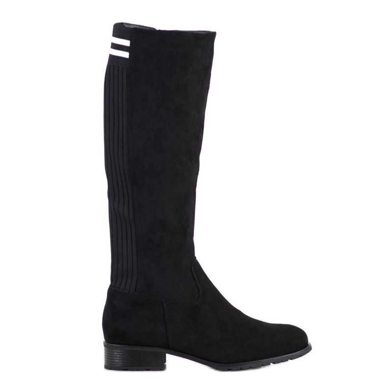 SHELOVET Comfortable Suede Boots black