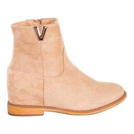 Sergio Todzi Elegant wedge boots beige