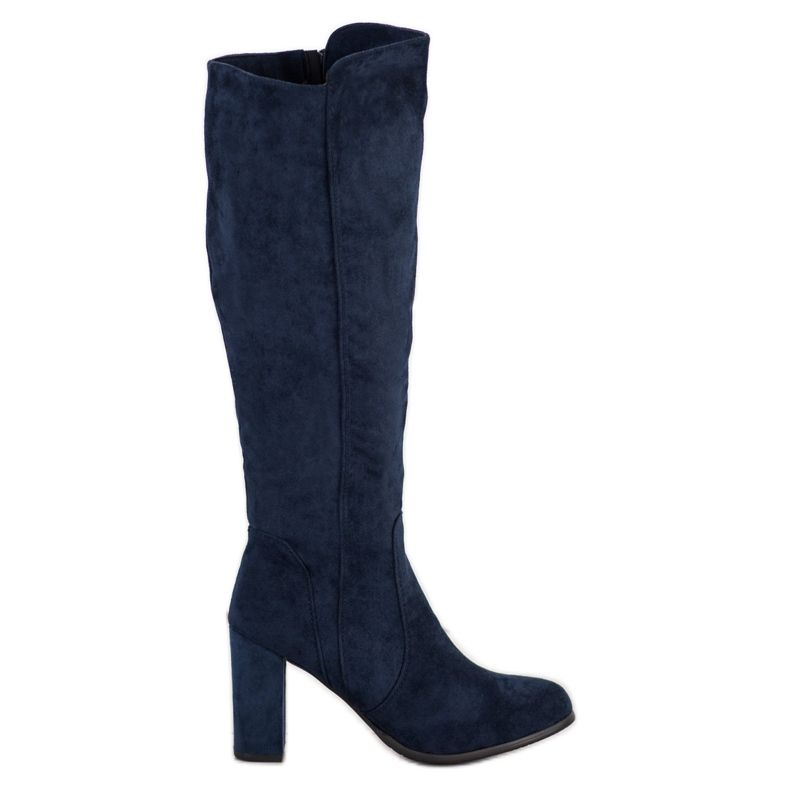 Sabatina Suede Navy Blue Boots
