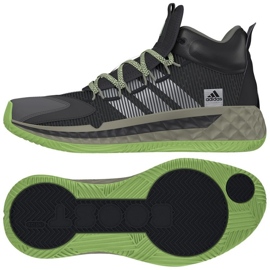 Adidas Pro Boost Mid M FW9510 basketball shoe navy blue, black, gray / silver black Adidas Pro Boost Mid M FW9510 basketball shoe navy blue, black, gray / silver black