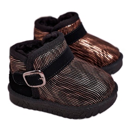 Maiqi Children's Snow Boots With Fur Gold Black Dreamy golden Maiqi Children's Snow Boots With Fur Gold Black Dreamy golden