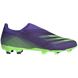 Adidas X Ghosted.3 Ll Fg soccer shoes purple-green EG8164