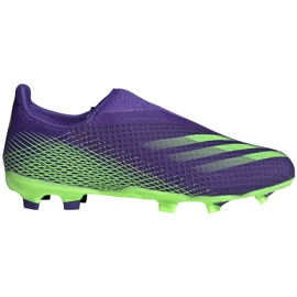 Adidas X Ghosted.3 Ll Fg Junior purple-green EH2015 soccer shoes violet violet Adidas X Ghosted.3 Ll Fg Junior purple-green EH2015 soccer shoes violet violet