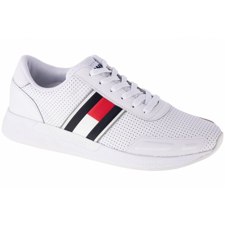 Shoes Tommy Hilfiger Flexi Perf Leather Runner M EM0EM00580-YBR white