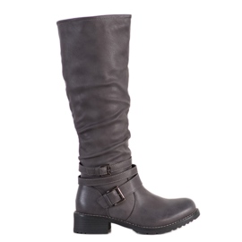 Super Mode Eco Leather Boots grey Super Mode Eco Leather Boots grey