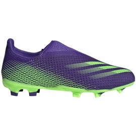 Adidas X Ghosted.3 Ll Fg Jr EH2015 football boots green, purple purple