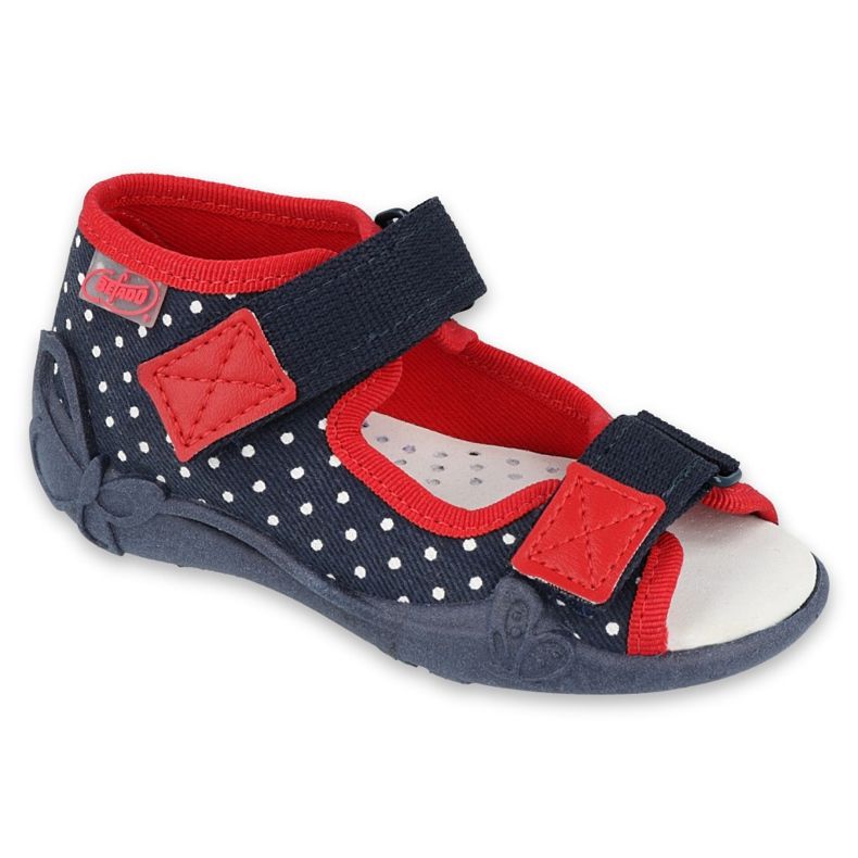 Befado children's shoes 342P028 white red navy blue