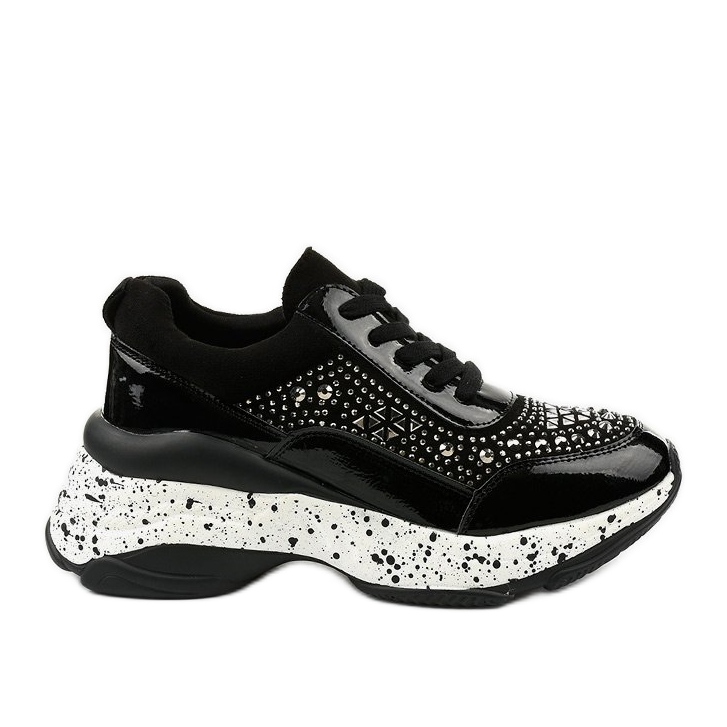 Black sneakers made of eco-leather-suede Quijor Black sneakers made of eco-leather-suede Quijor