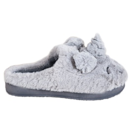 Bona Women's unicorn slippers grey