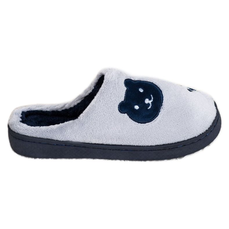 Bona Warm Slippers navy blue grey