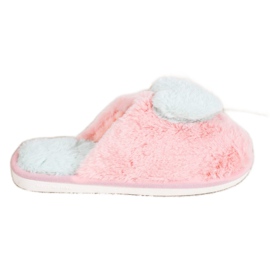 Bona Slippers With A Heart pink grey