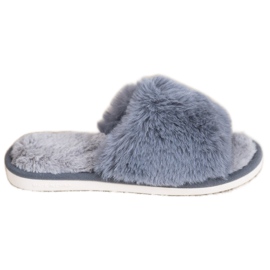Bona Slippers With Fur grey