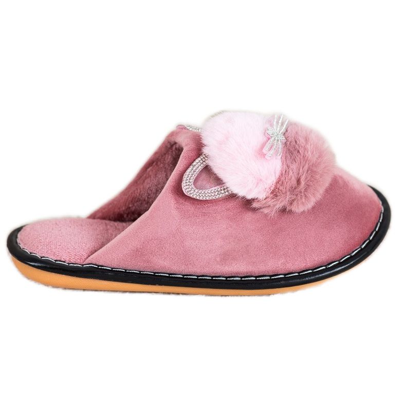 Bona Slippers With Cubic Zirconia pink