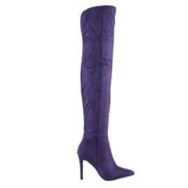 Small Swan Sexy high heel boots purple