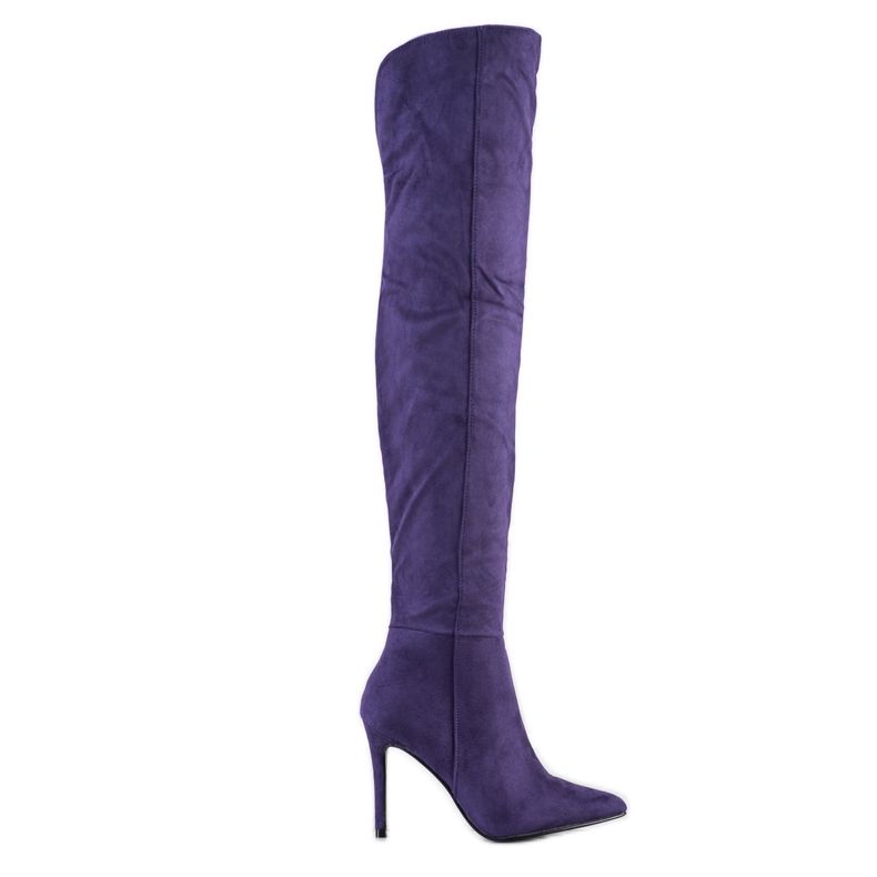 Small Swan Sexy high heel boots violet