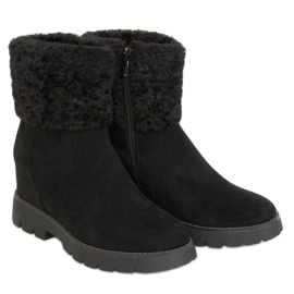 Boots on a hidden wedge black KL-711 Black Boots on a hidden wedge black KL-711 Black