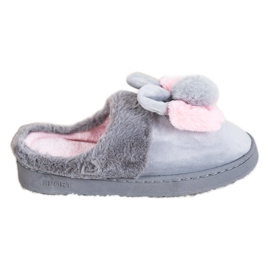 Bona Gray Slippers With Damage pink grey Bona Gray Slippers With Damage pink grey