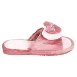 Bona Warm Slippers With A Heart beige pink Bona Warm Slippers With A Heart beige pink