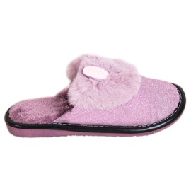 Bona Glitter Slippers With Damage purple