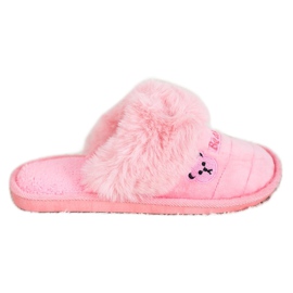 Bona Slippers With Bear Fur pink Bona Slippers With Bear Fur pink