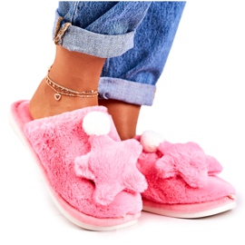 Women's Slippers With Fur And Star Pink Night-Night Women's Slippers With Fur And Star Pink Night-Night