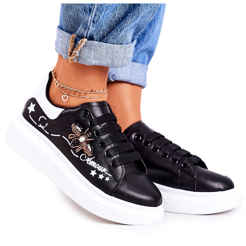 Women's Sport Shoes Sneakers With A Fly Black Amour