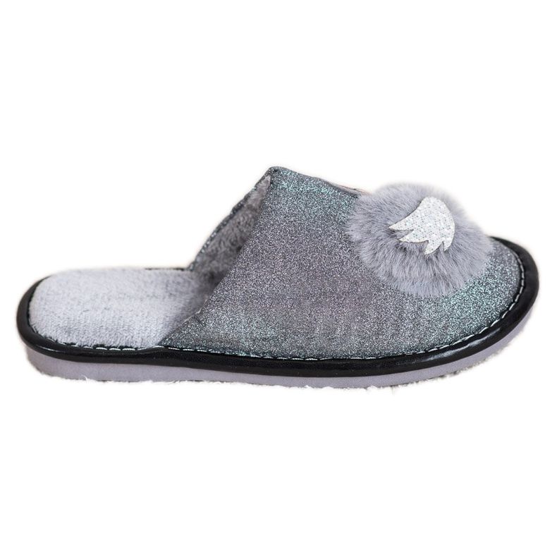 Bona Stylish Slippers With Application grey