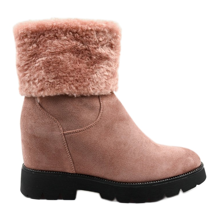 Bodri pink suede insulated boots