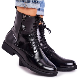 PJ1 Classic Women's Warm Boots Lacquered Black Simplicity
