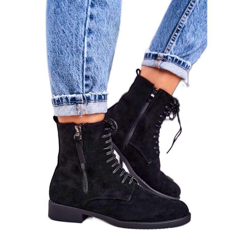 PJ1 Classic Women's Warm Suede Boots Black Simplicity