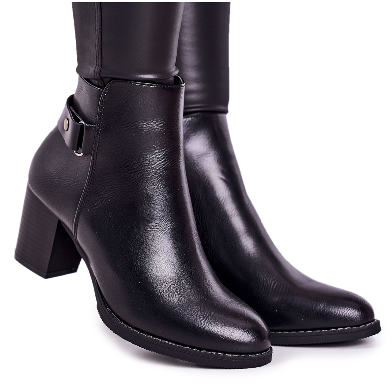 PJ1 Classic Women's Warm Boots On A Heel Black Unstoppable