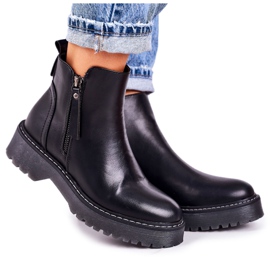 PJ1 Women's Warm Boots On A Rubber Sole Black Moon Walk