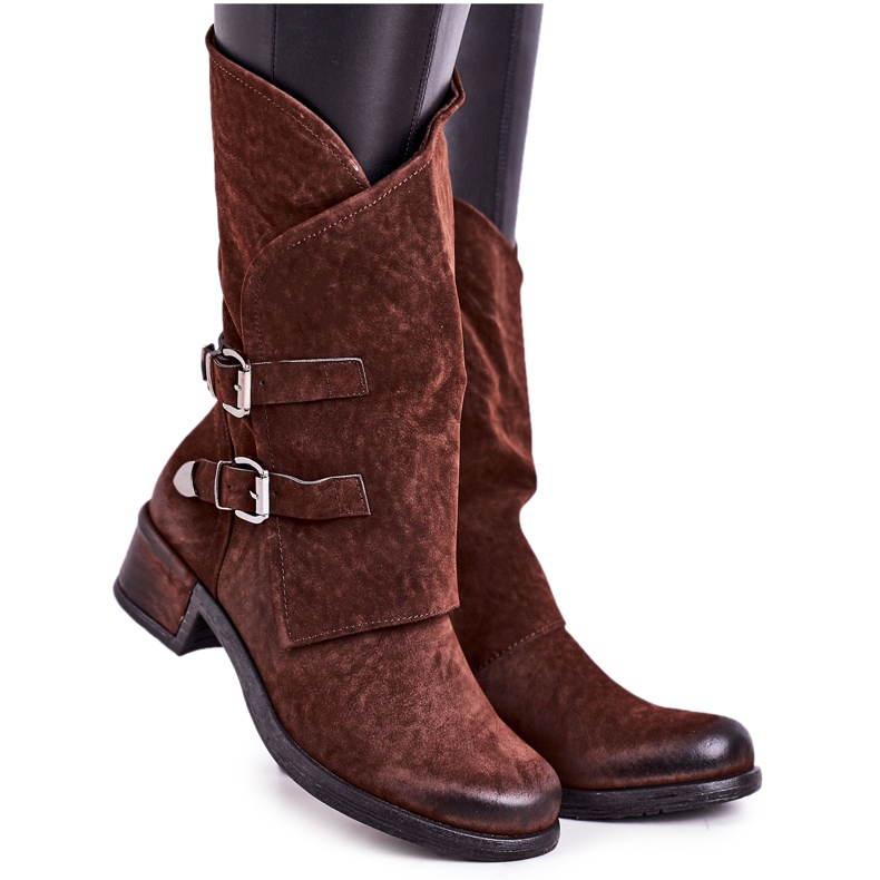 SEA Women's Warm Boots With Buckles Brown Cassidy