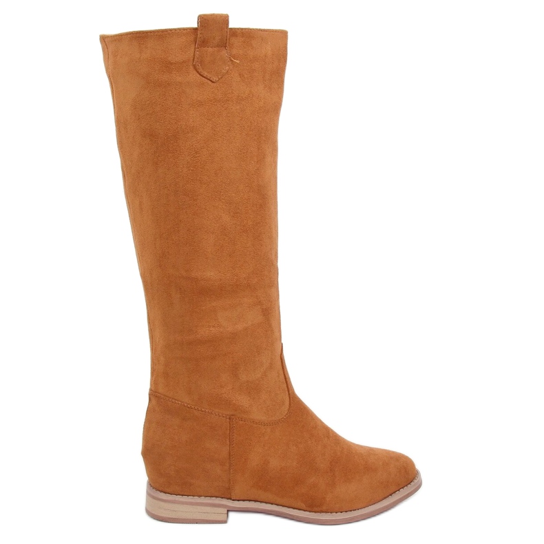 Boots on a hidden wedge camel NC968P Camel brown multicolored