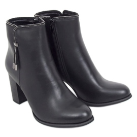 Black high-heeled boots Z145 Black