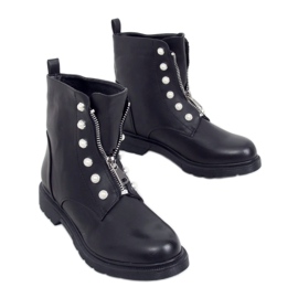 Combat boots with pearls cheap